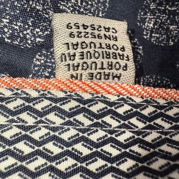 Ted Baker Ramseys Button Down Shirt Men’s XL (Ted 5) Blue Palm Leaf Flip Cuff - Picture 9 of 11